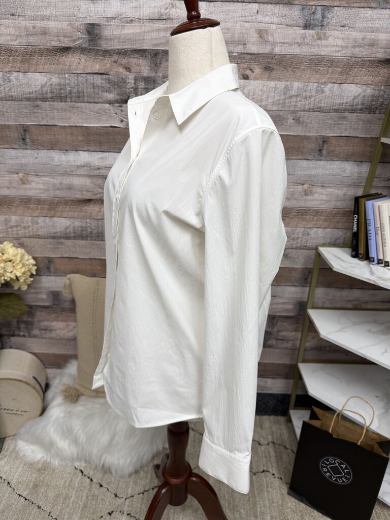 Athleta White Bouton Down Shirt