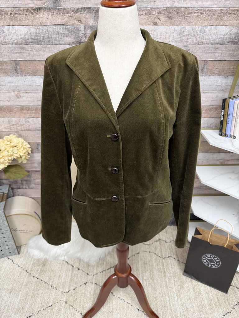 Talbot's Green Velvet Blazer