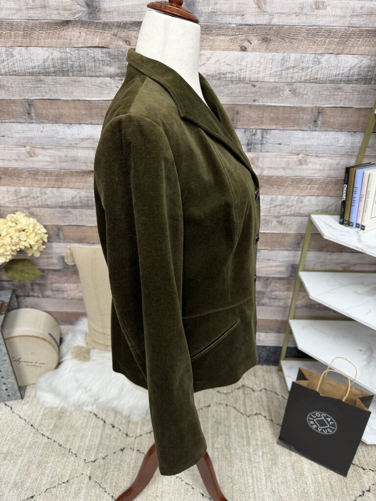 Talbot's Green Velvet Blazer