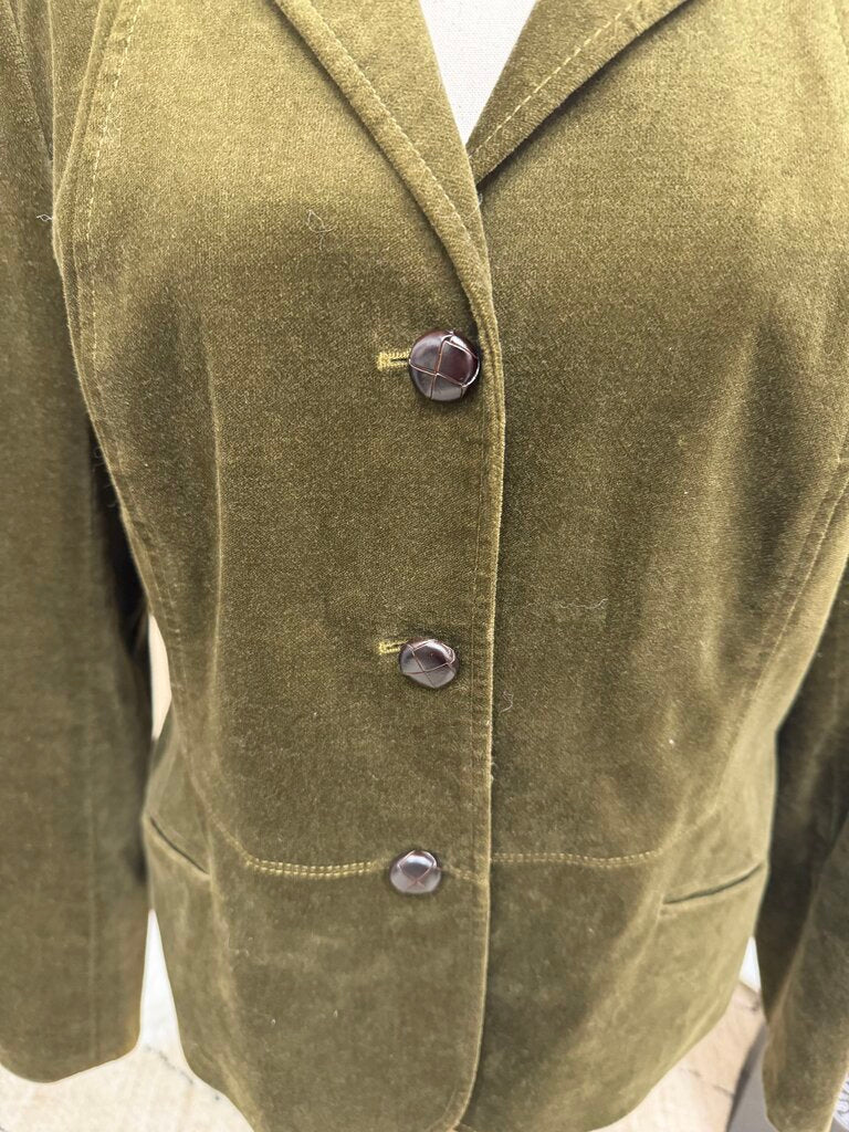 Talbot's Green Velvet Blazer