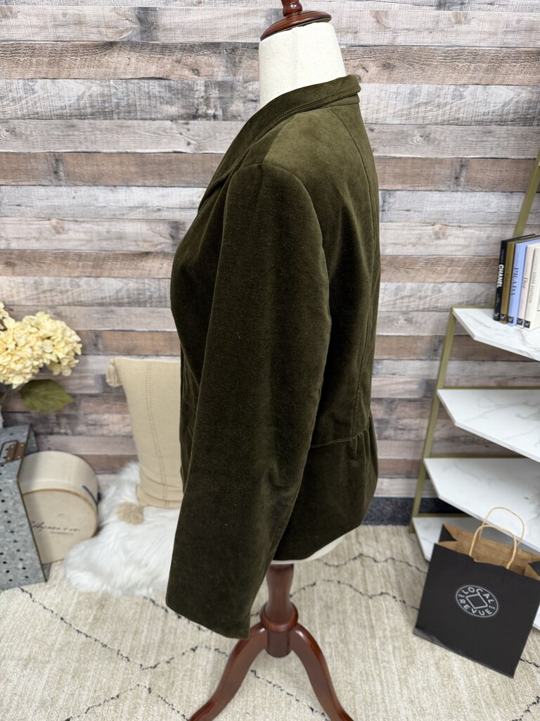 Talbot's Green Velvet Blazer