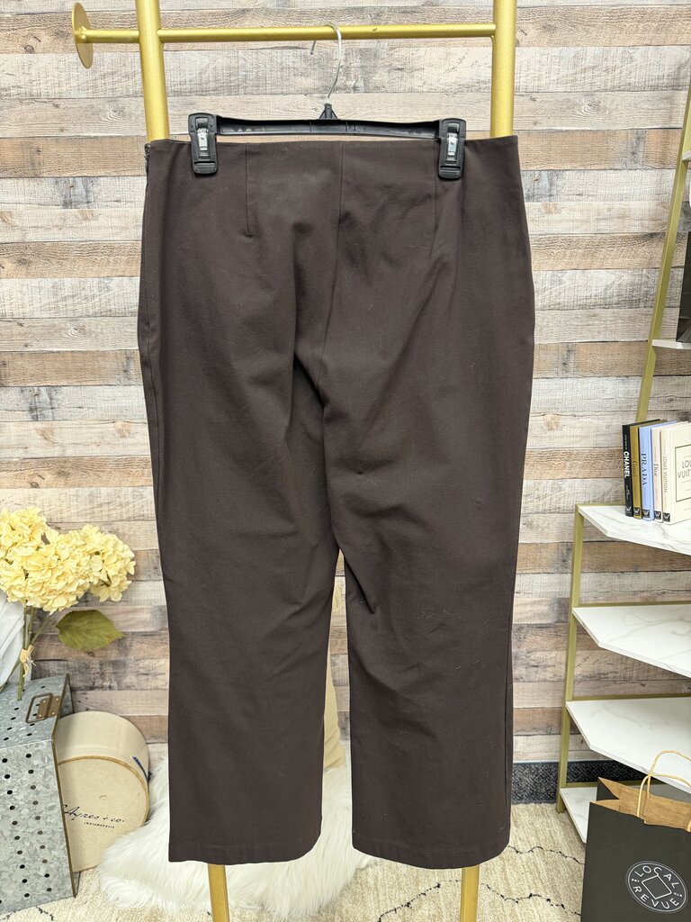 Theory Brown Size Zip Wide Leg Pant