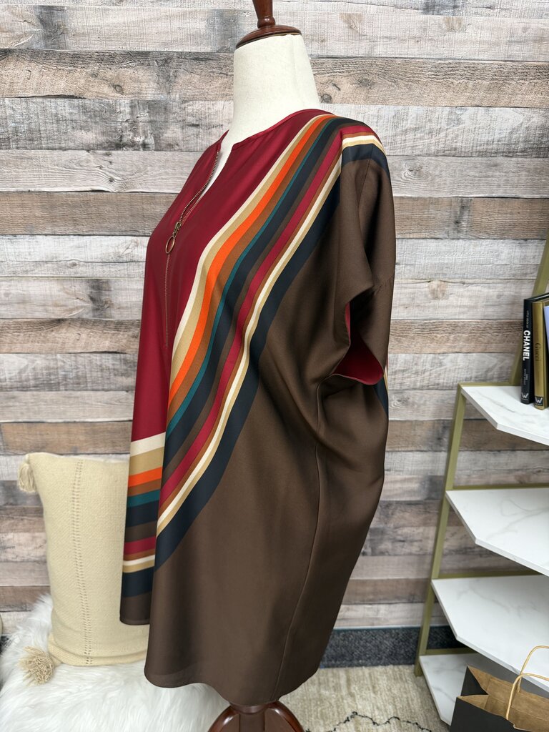 Trina Tunk Red W/ Rainbow Stripe Yanna Dress