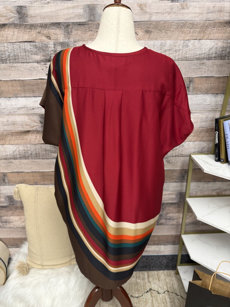 Trina Tunk Red W/ Rainbow Stripe Yanna Dress