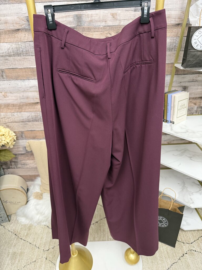 Ann Taylor Wine Dress Pant W/ Pleats