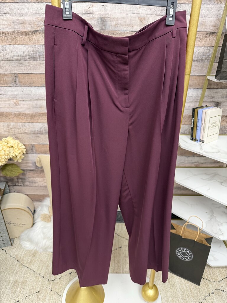 Ann Taylor Wine Dress Pant W/ Pleats
