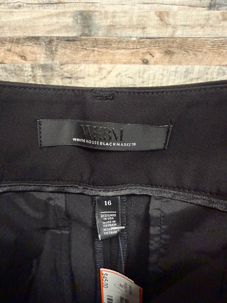 Black House White Market Black Flat Front Dress Pant