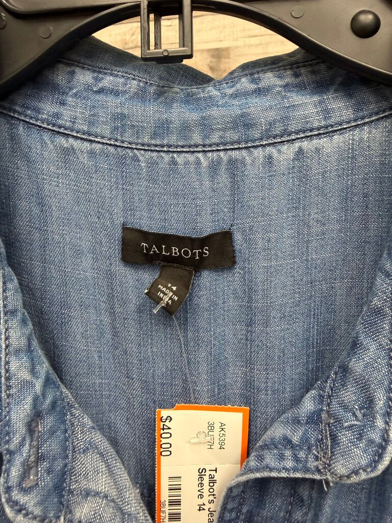 Talbot's Jean Jumpsuit Short Sleeve