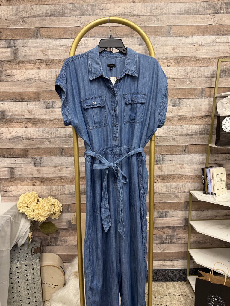 Talbot's Jean Jumpsuit Short Sleeve