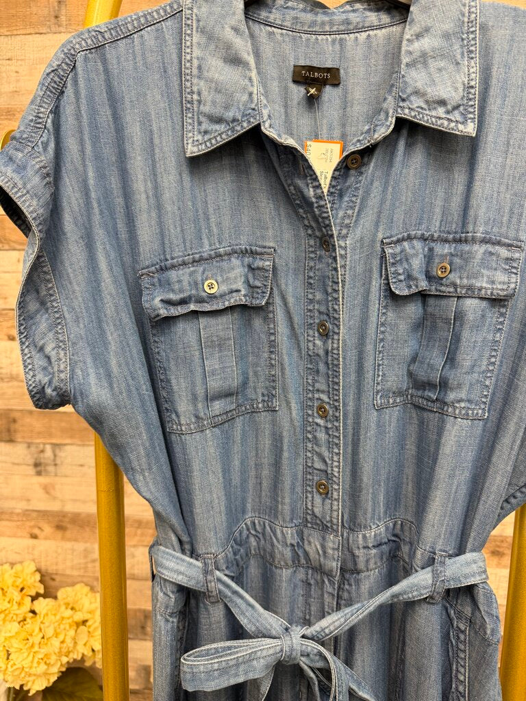 Talbot's Jean Jumpsuit Short Sleeve