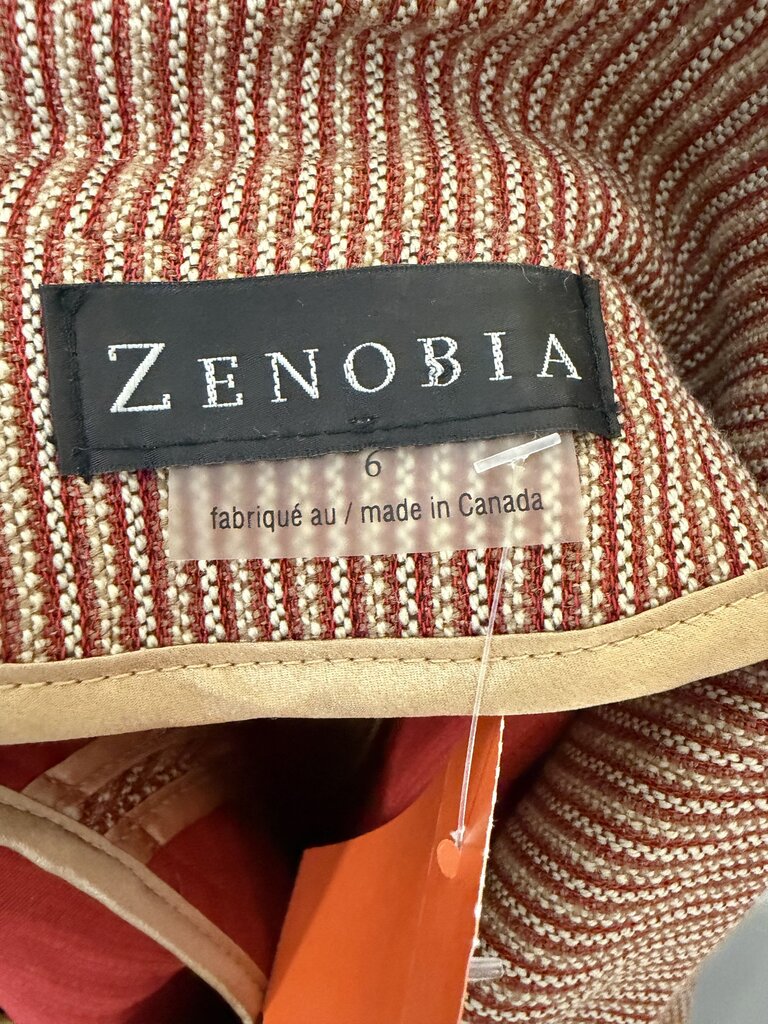 Zenobia Red Striped Blazer W/ 3/4 Sleeve