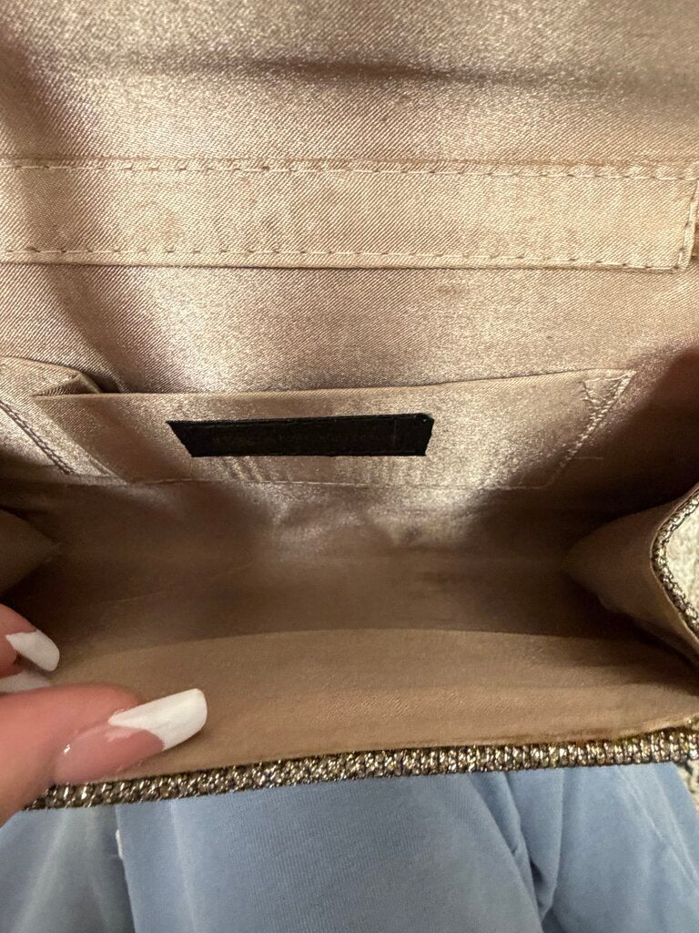 Jessica McClintock Glitter Envelope Clutch Purse Jessica McClintock Silver OS women ACCESSORIES