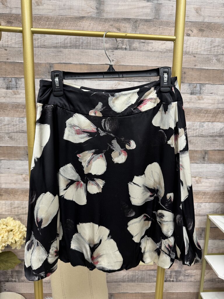 Black House White Market Black Floral Silk Shirt