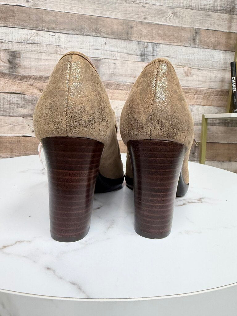 Sofft Tan Metallic Mary Jane Pump Soft Vatara Brown 8 women SHOES