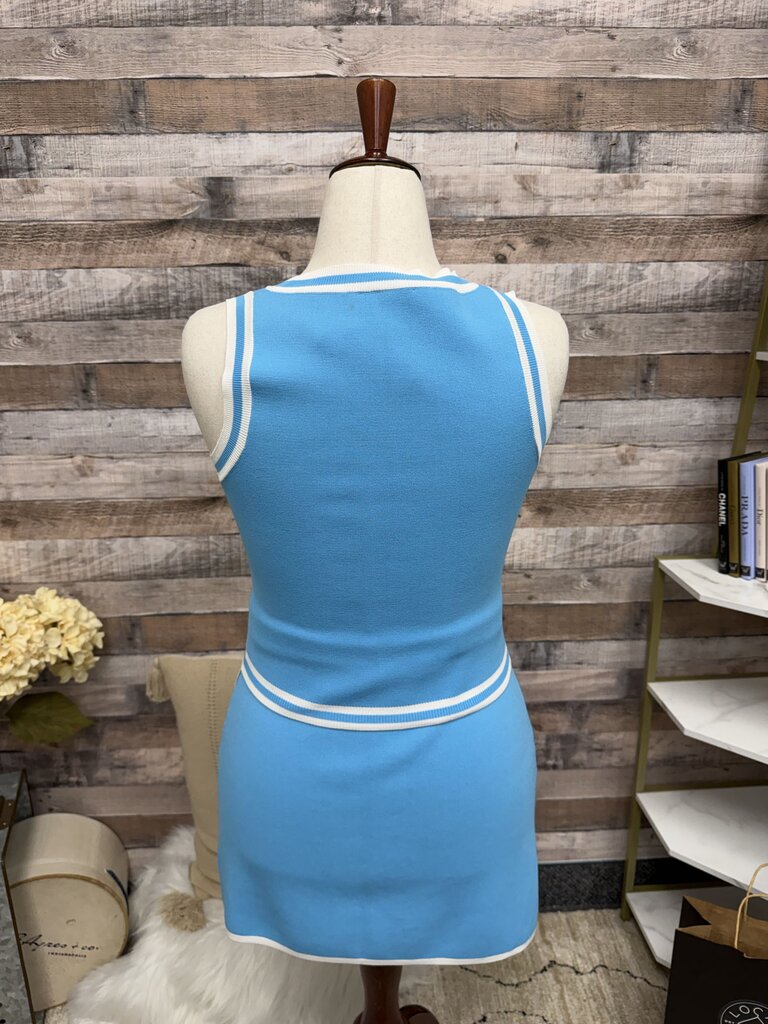 House of Harlow Blue 2 Piece Knit Set