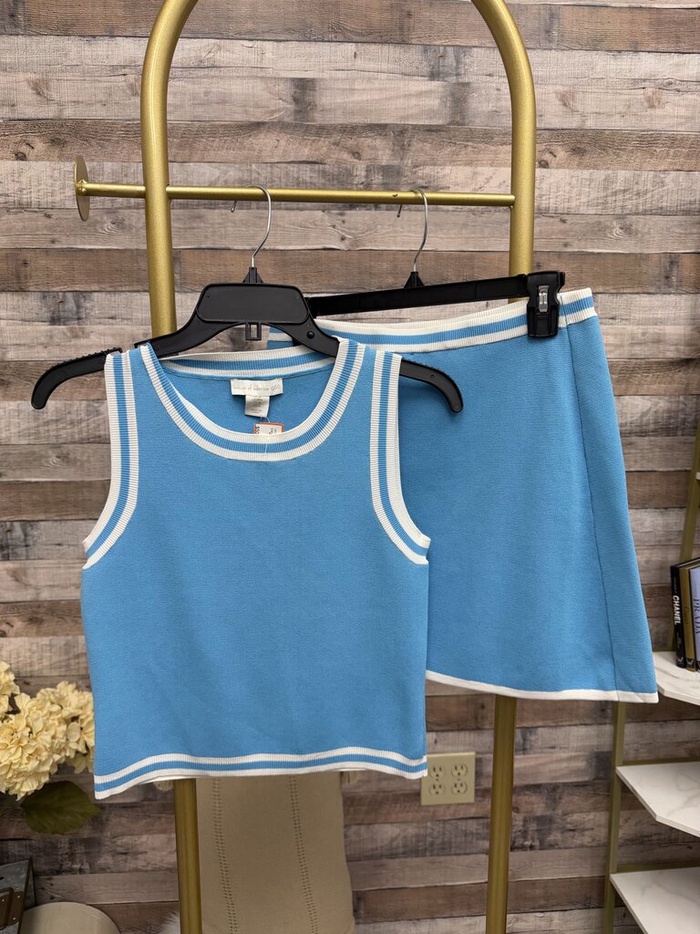House of Harlow Blue 2 Piece Knit Set