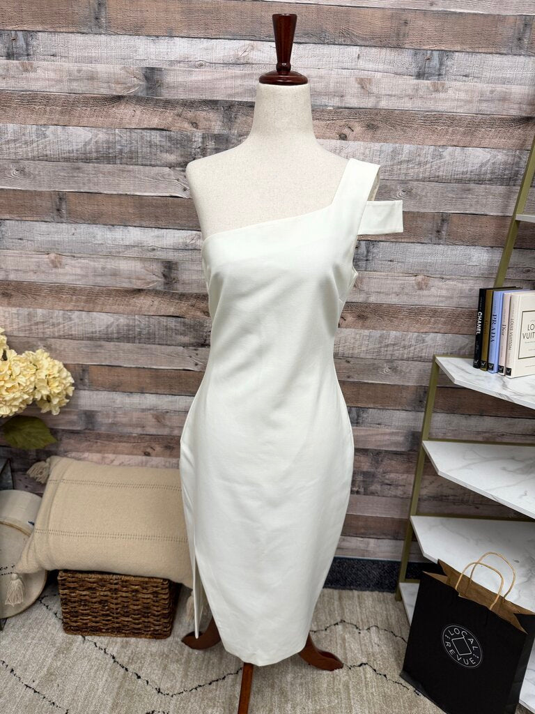 Likely NWT white cutout shoulder midi dress Likely white 4 women DRESSES