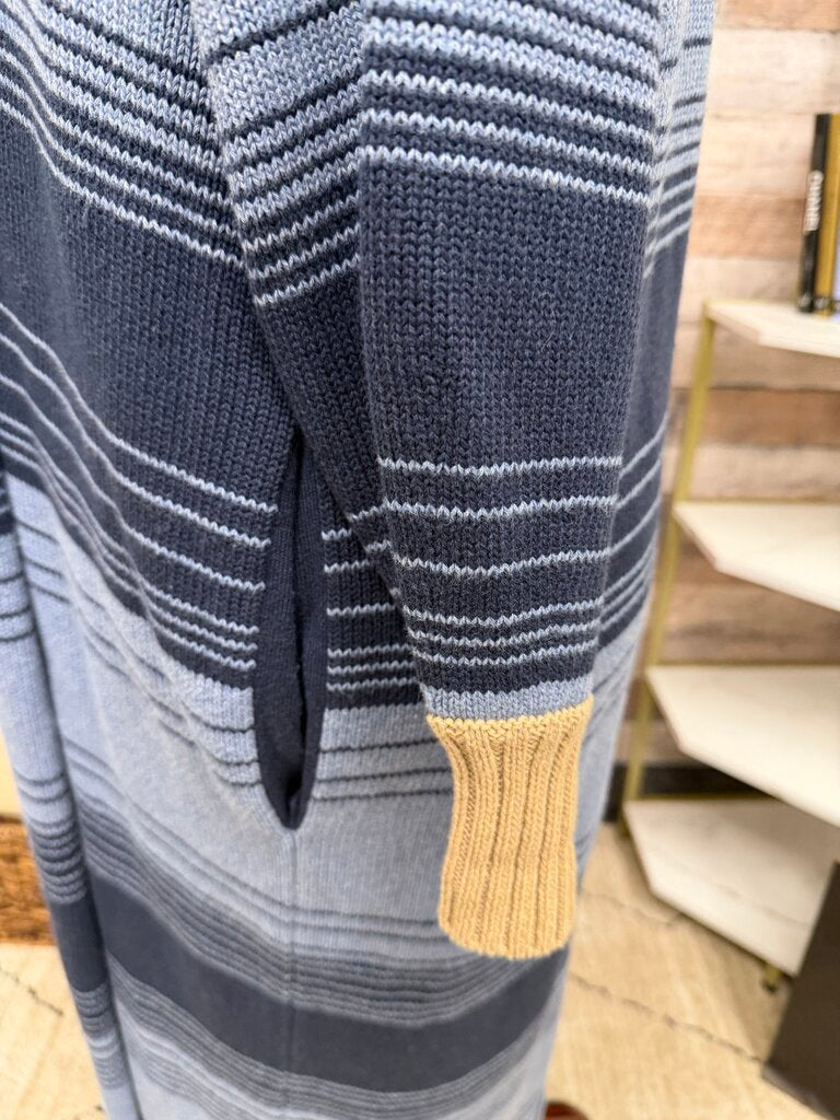 Kerri Rosenthal striped long blue hooded cardigan kerri rosenthal blue M women CARDIGANS
