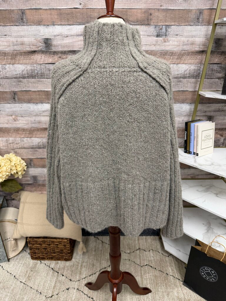 StudioB3 grey knit crop turtleneck sweater StudioB3 grey S women SWEATERS