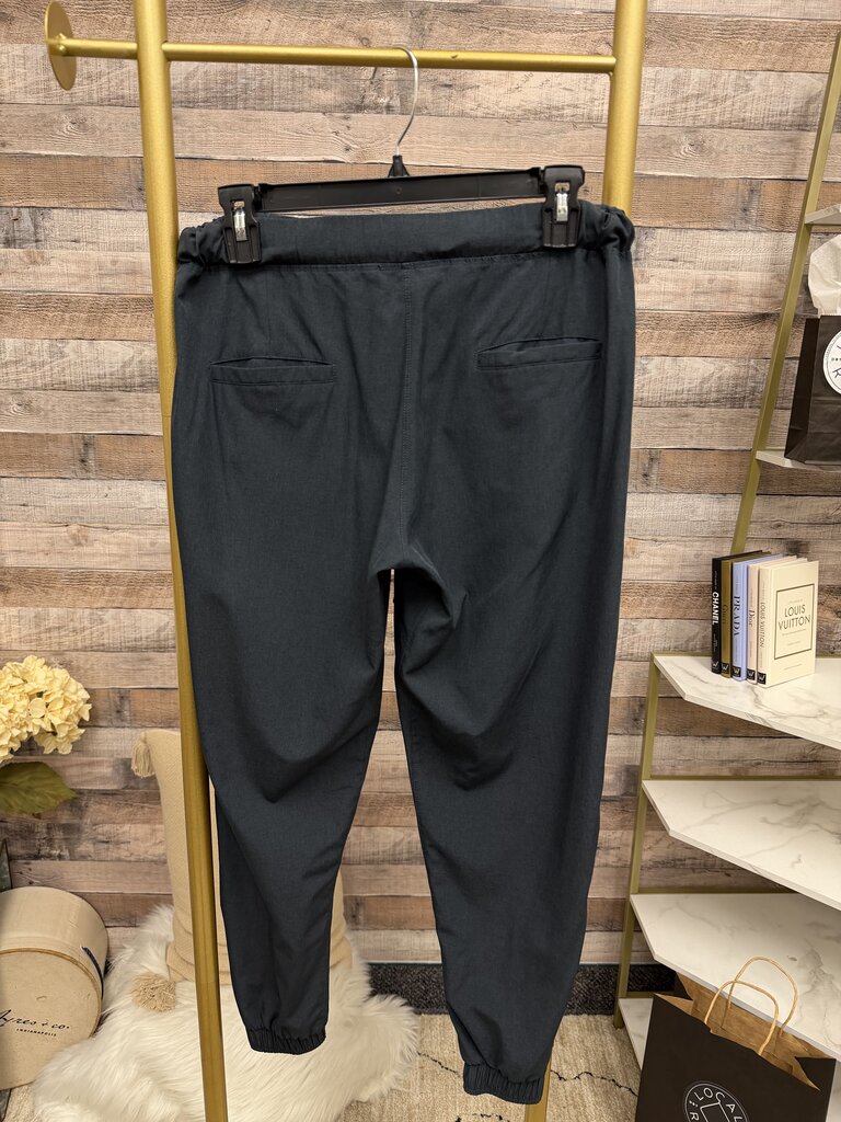 Albion grey joggers with gold zip bottom