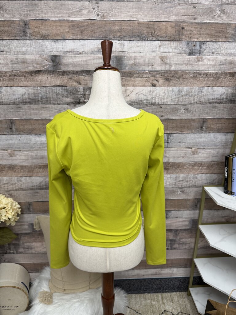 Jessica Simpson Active lime ruched long sleeve