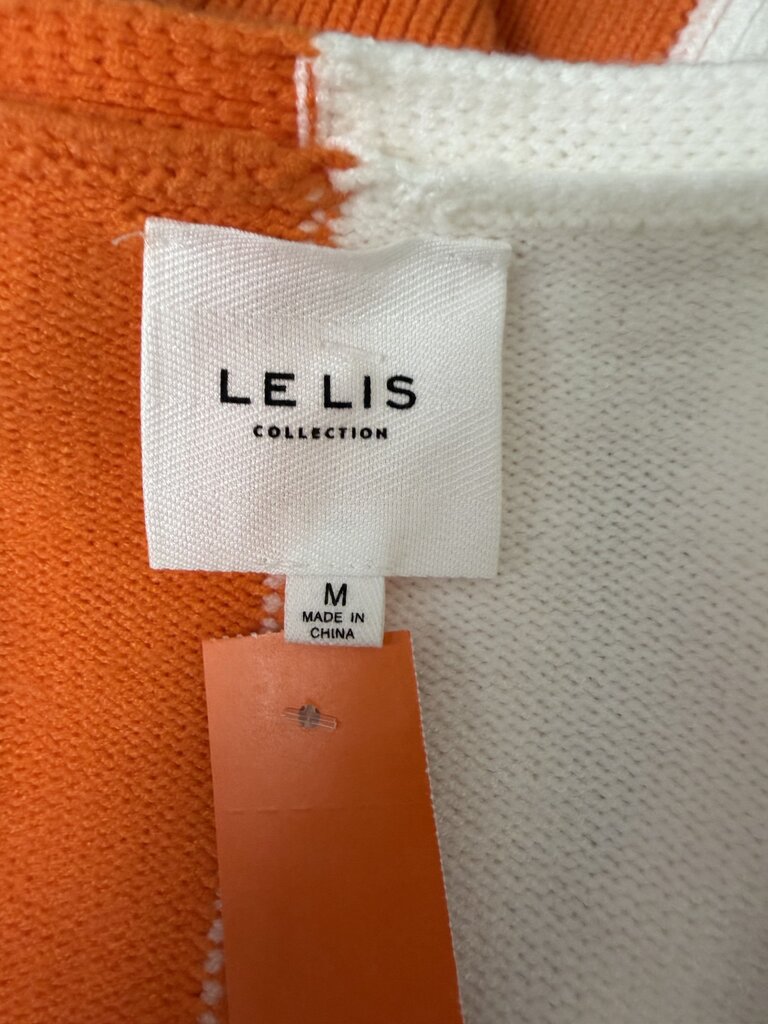 Le Lis Collection orange/white sparkly football cardigan