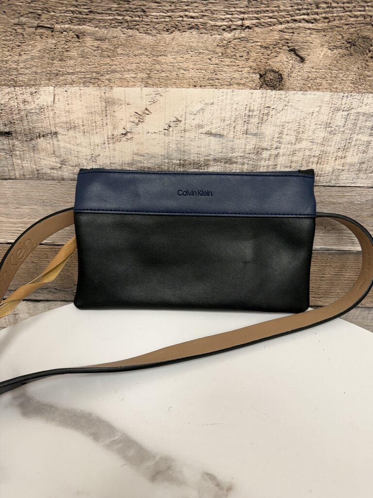 Calvin Klein Black/Navy Belt Bag Leather Calvin Klein Black/Navy OS women ACCESSORIES