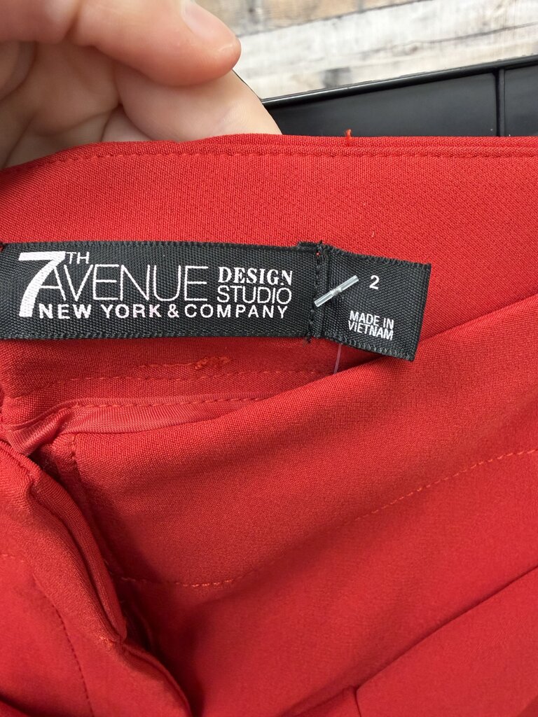 New York & Co. Red Belted Pant