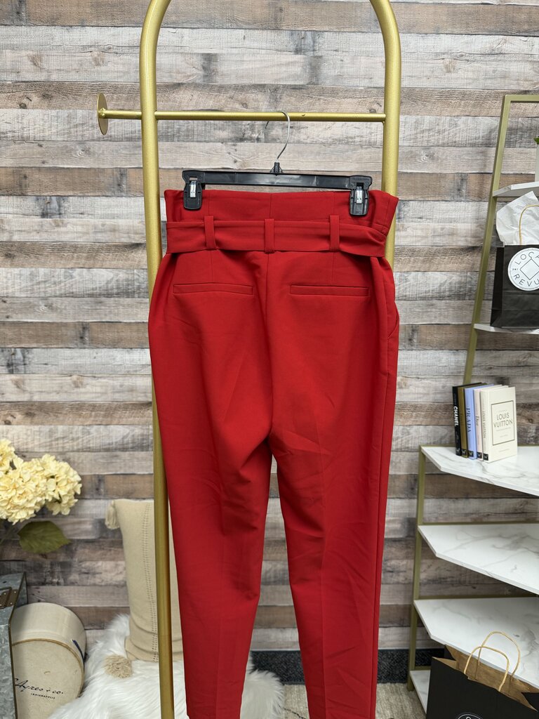 New York & Co. Red Belted Pant