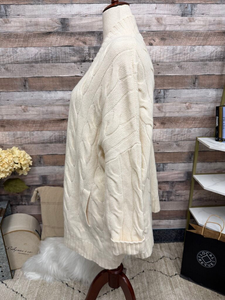 Polo Ralph Lauren cream knit open front cardigan Polo Ralph Lauren cream xl women CARDIGANS