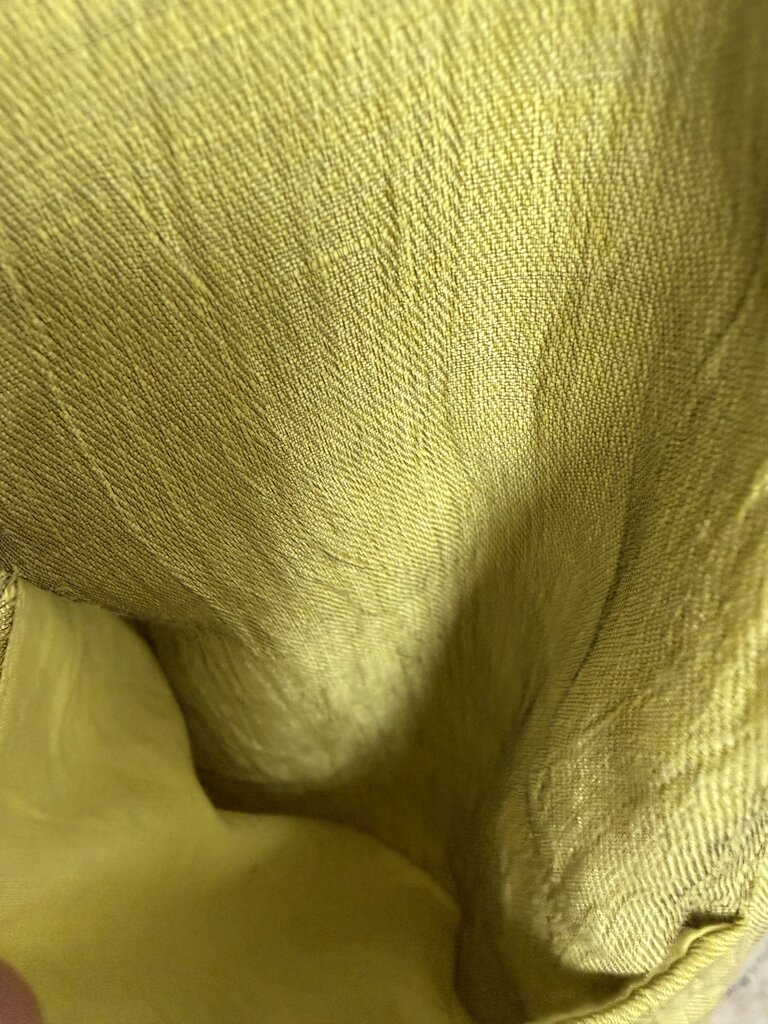J. Crew chartreuse linen mini skirt