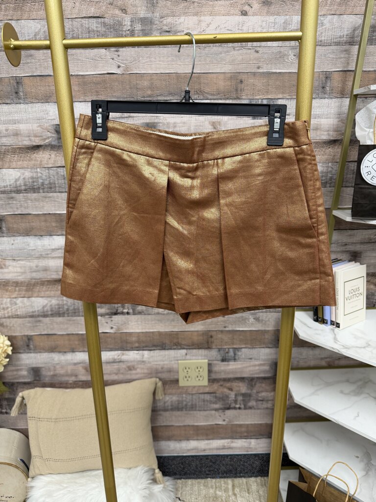 J. Crew gold metallic skort