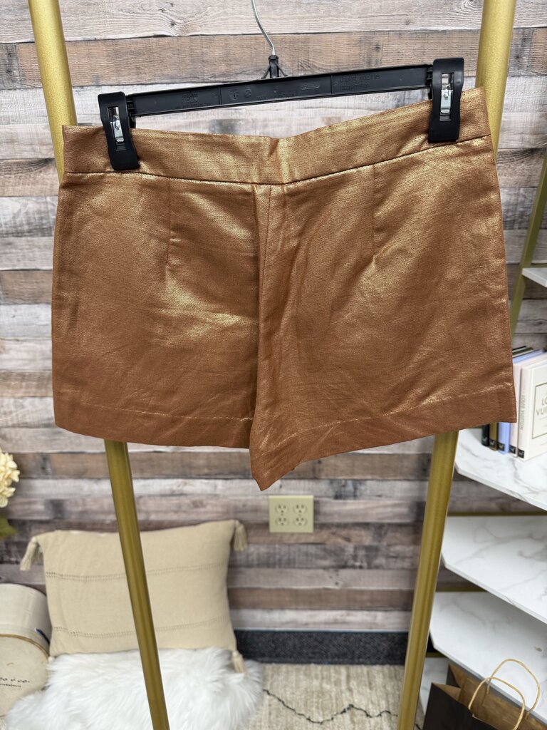 J. Crew gold metallic skort
