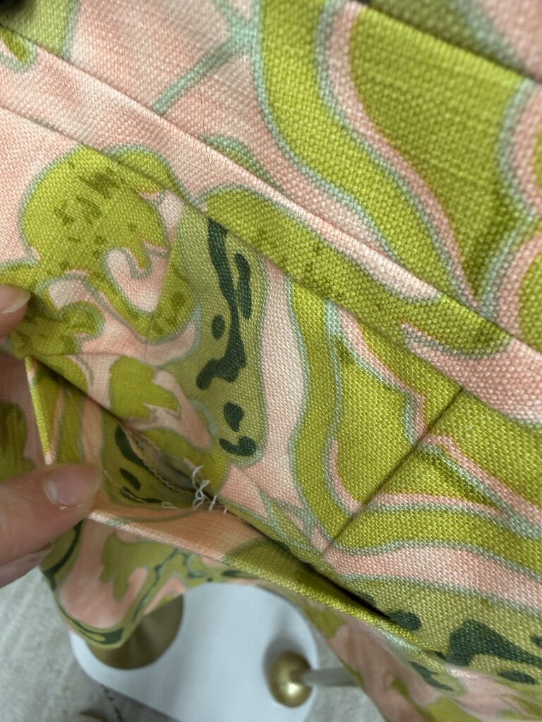 J. Crew peach/green pattern printed shorts