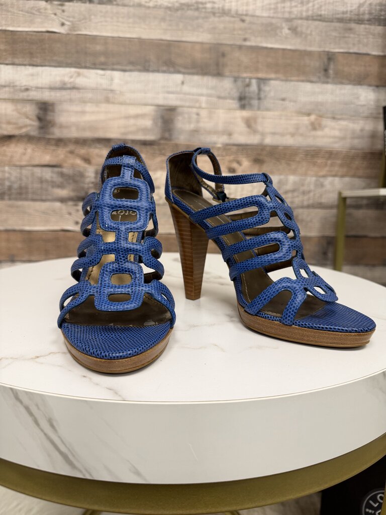 Linea Paolo blue strappy heels Linea Paolo Blue 6 women HEELS
