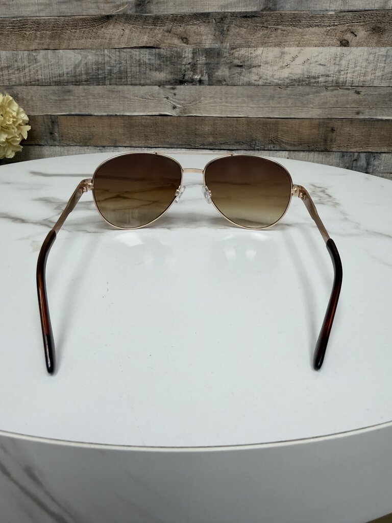 RZ by Rachel Zoe aviator sunglasses brown gradient frame RZ by Rachel Zoe gold/brown OS women ACCESSORIES
