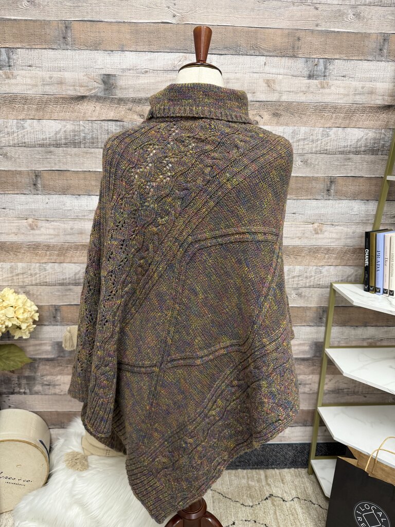 Sundance multi color knit poncho