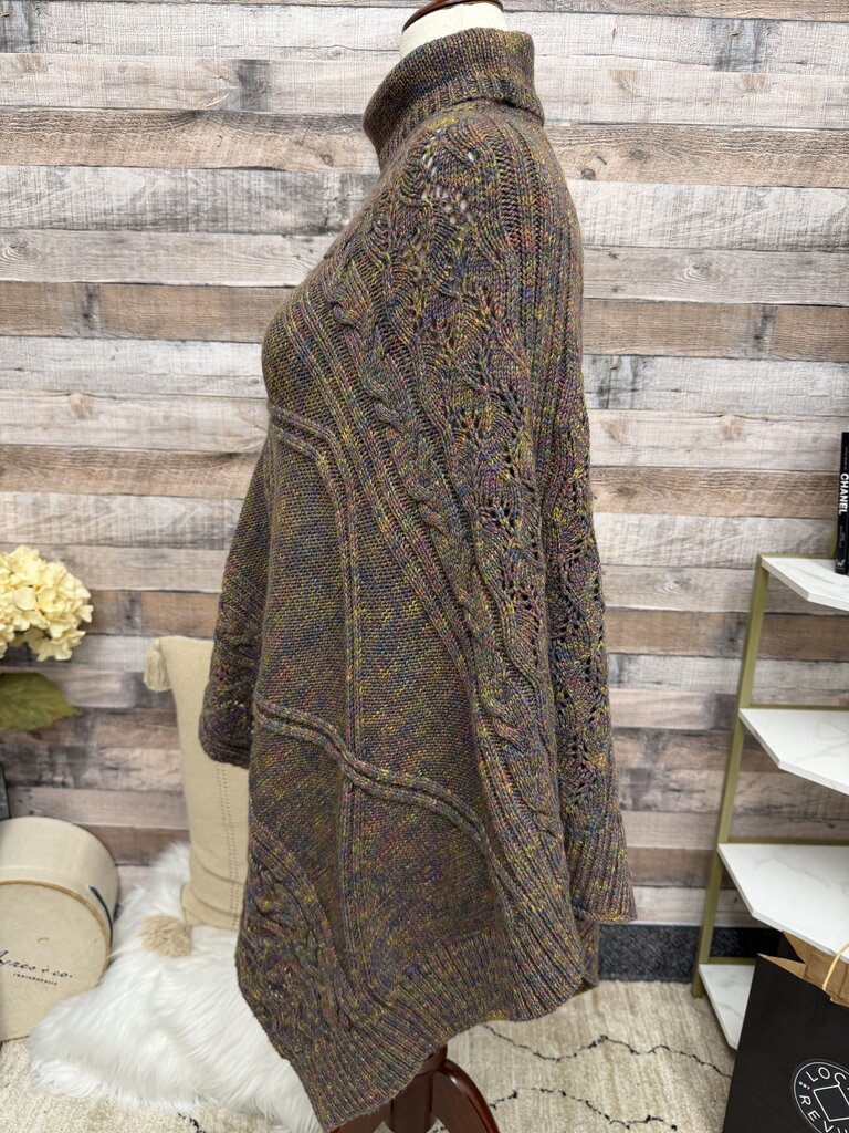 Sundance multi color knit poncho