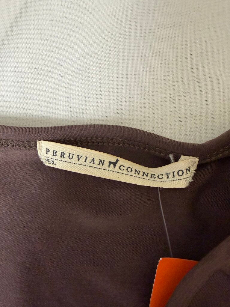 Peruvian Connection brown long sleeve tee