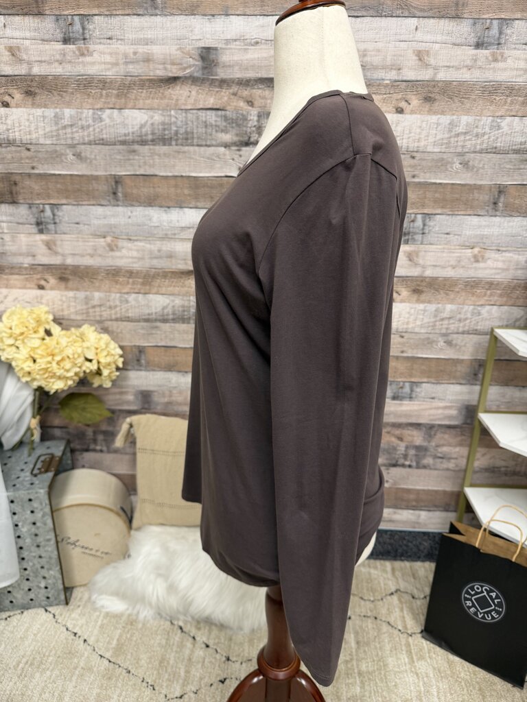 Peruvian Connection brown long sleeve tee