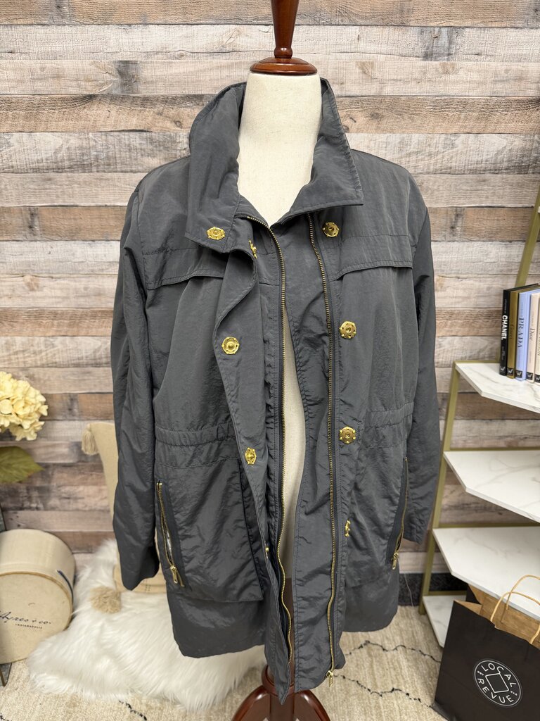 Venezia-Milano grey jacket w/ gold buttons