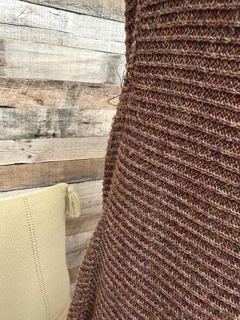 Peruvian Connection brown knit long sleeve dress