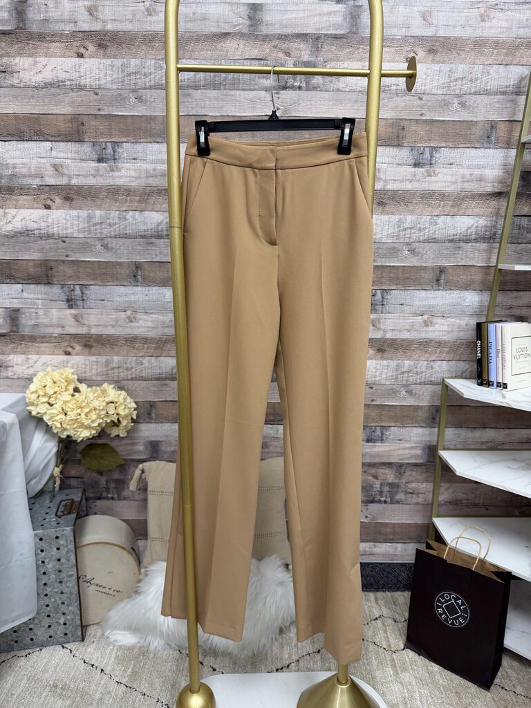 Zara khaki wide leg trousers