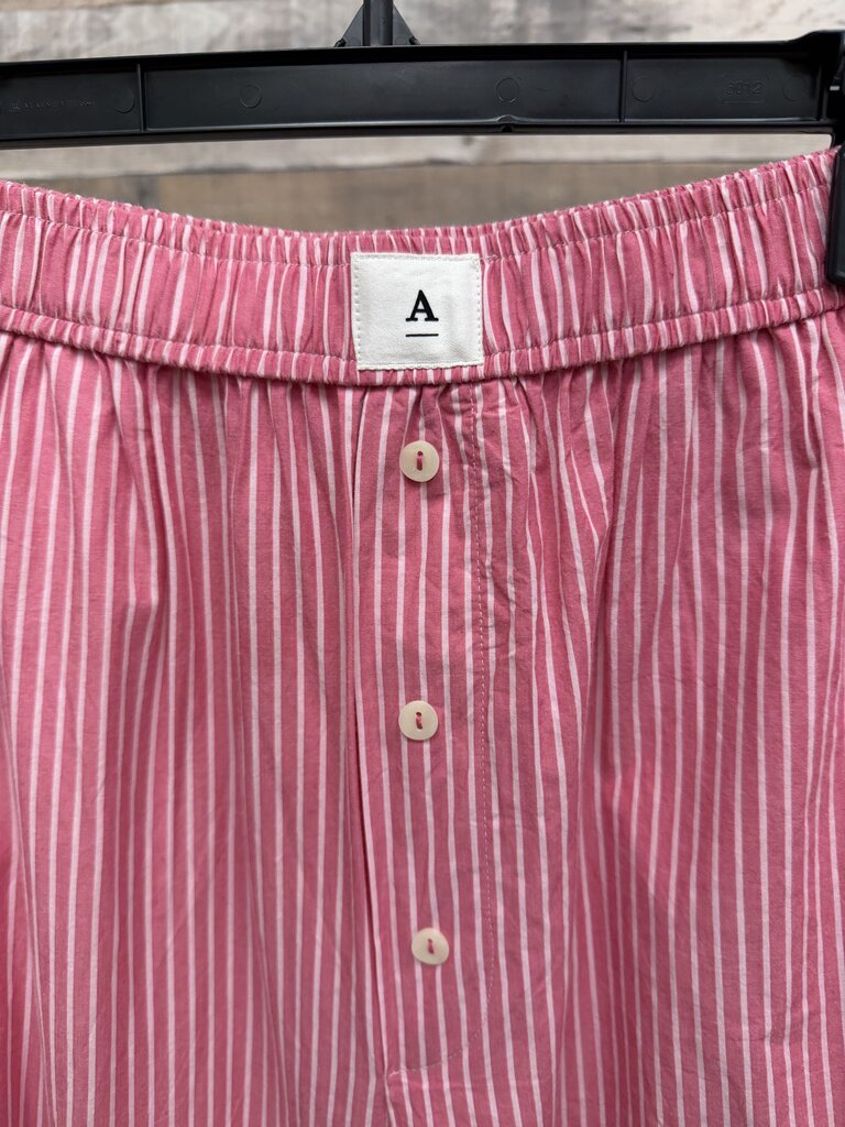 Anthropologie NWT pink/white stripe wide leg pants w/ button fly