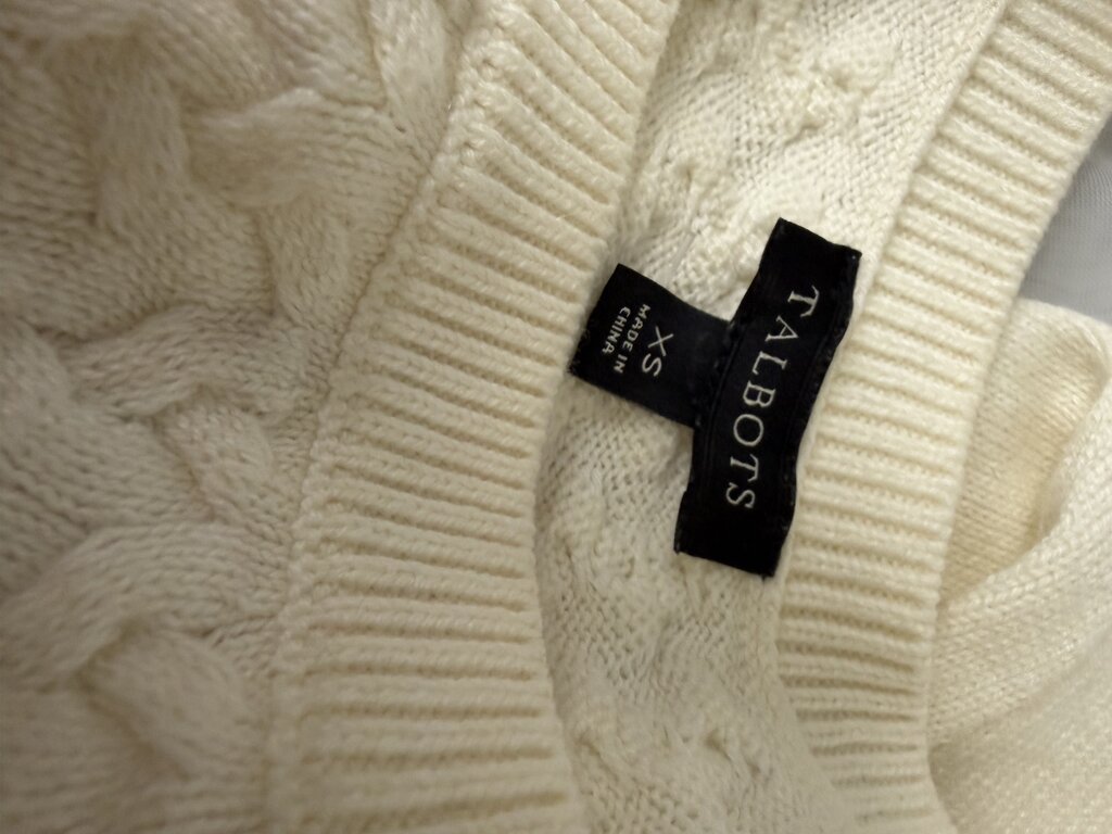Talbots cream sweater w/ cream nordic neckline Talbots cream XS women SWEATERS