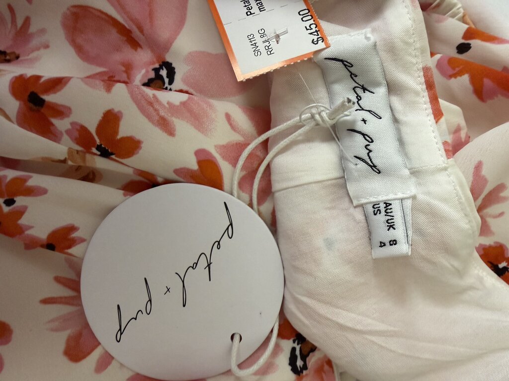 Petal & Pup NWT white floral maxi dress