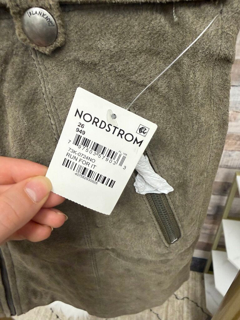 Black NYC NWT grey suede mini skirt