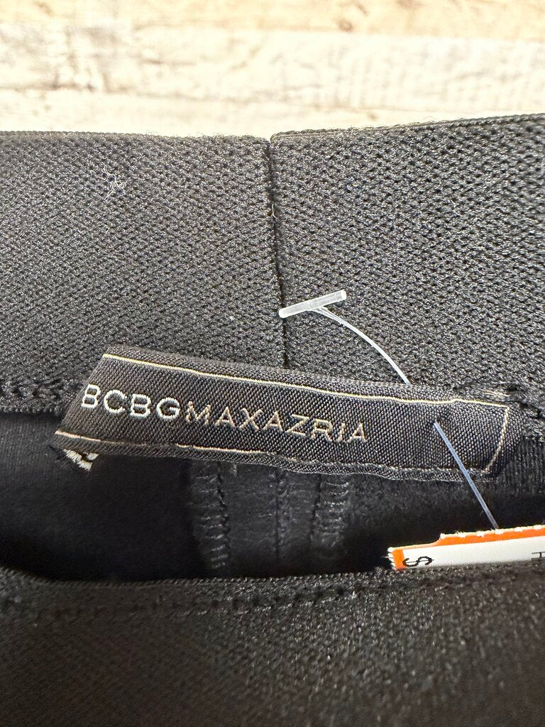 BCBG Black Faux Leather Leggings W/ Pockets