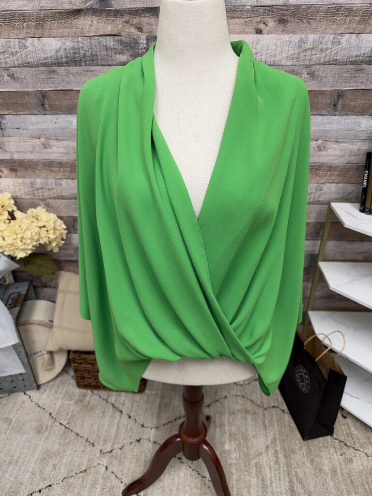 Trina Turk lime green draped top Trina Turk Green M/L women TOPS