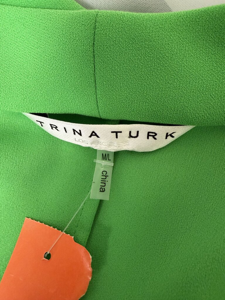 Trina Turk lime green draped top Trina Turk Green M/L women TOPS